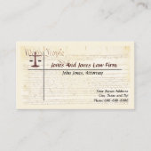 Avocat de droit Carte de visite (Devant)