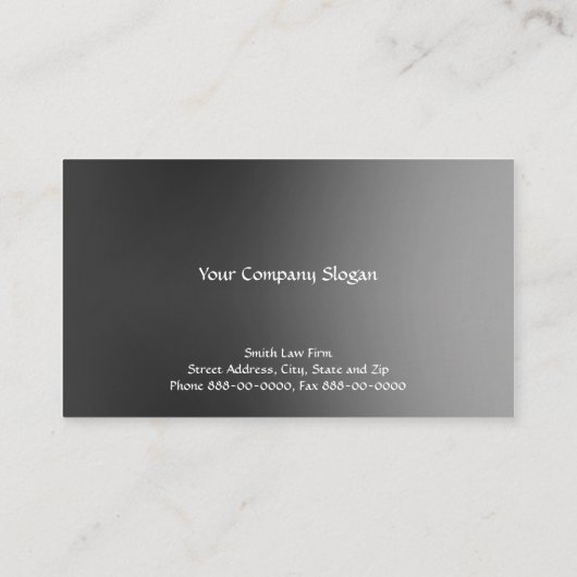 Avocat de droit Carte de visite (Dos)