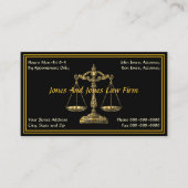 Avocat de droit Carte de visite (Devant)