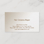 Avocat de droit Carte de visite (Dos)