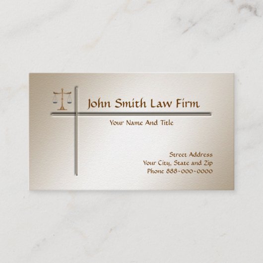 Avocat de droit Carte de visite (Devant)