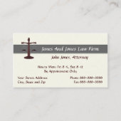 Avocat de droit Carte de visite (Devant)
