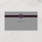 Avocat de monogramme - carte de visite (Dos)