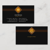 Avocat de monogramme - carte de visite (Devant / Derrière)