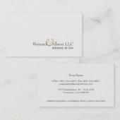 Avocat élégant à la loi Carte blanche simple off (Devant / Derrière)