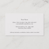 Avocat élégant à la loi Carte blanche simple off (Dos)