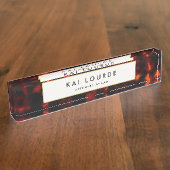 Avocat élégant Tortoiseshell Bureau Nom Plaque (Taille)