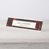 Avocat élégant Tortoiseshell Bureau Nom Plaque (Devant)