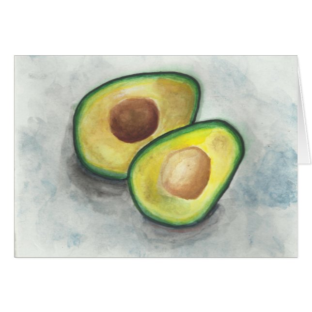 Avocat en aquarelle (Devant Horizontal)