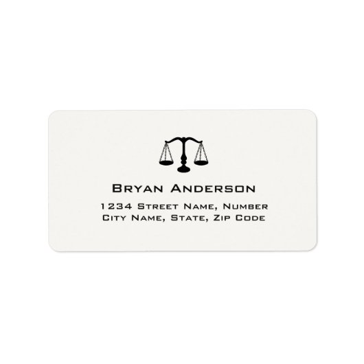 Avocat Étiquette de adresse (Devant)
