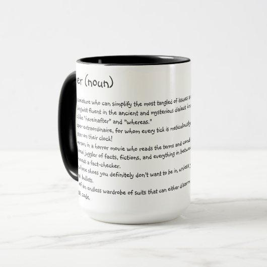 Avocat Funny Custom Mug (Devant gauche)