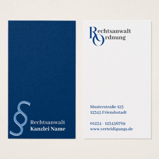 avocat minimal bleu (Devant & derrière)