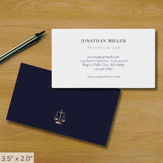 Avocat minimaliste Carte de visite de la loi