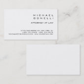 Avocat noir et blanc clair au Carte de visite de l (Devant / Derrière)