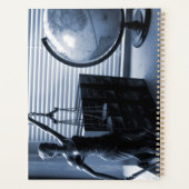 Avocat Planificateur Law Scales Blue Books Globe (Dos)