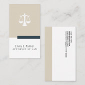 Avocat Procureur à la loi Carte de visite moderne (Devant / Derrière)
