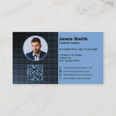 Avocat professionnel Cartes de visite bleus (Dos)