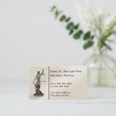 Avocate de droit Lady Carte de visite de la justic (Debout devant)