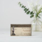 Avocate de droit Lady Carte de visite de la justic (Debout devant)