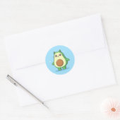 Avocato avocado cat kawaii schattige mok ronde sticker (Envelop)
