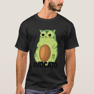 Avocato Cat Avocado Food Pun Fruit Vegans Cat T-shirt
