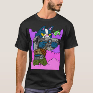 Avocato en maancake epische laatste ruimte kunst. t-shirt