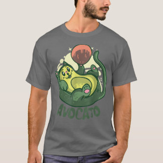 Avocato Funny Cute Cat Avocado Vegan en Cat Lover T-shirt