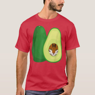 Avocato grappig avocado katteontwerp t-shirt