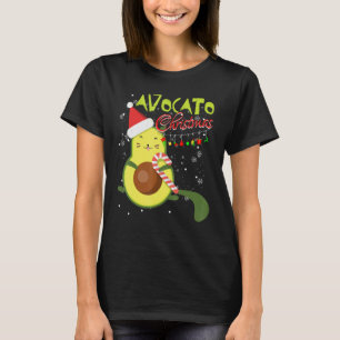 Avocato Grappige Lieve Kat Avocado Vegan Kerst Gif T-shirt