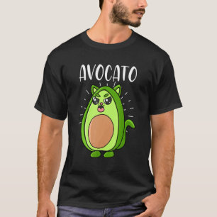 Avocato Vegan Avocado Cat Hangover Cat Owner Veget T-shirt