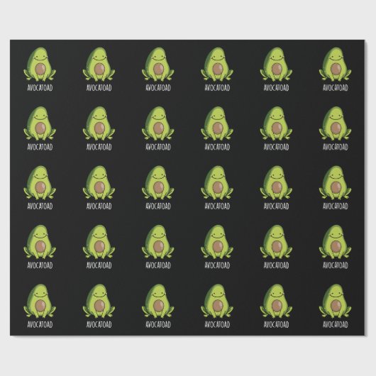 Avocatoad Grappige Avocado Toad Pun Dark BG Cadeaupapier (Vlak)