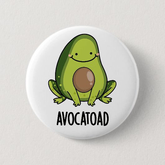 Avocatoad Grappige Avocado Toad Pun Ronde Button 5,7 Cm (Voorkant)