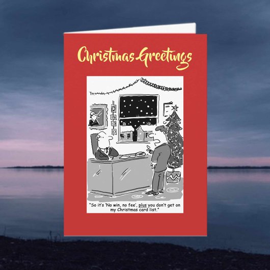 Avocats sans frais en cas de perte - Carte de Noël