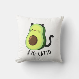 Avocatto Grappige Avocado Cat Pun Kussen