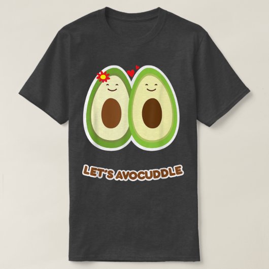 Avocuddle Funny Avocado Cuddle Hudding Fruit Pun T-shirt (Design voorkant)