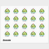 Avocudles Grappige avocado paar pun Ronde Sticker (Vel)