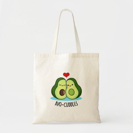 Avocudles Grappige avocado paar pun Tote Bag (Voorkant)