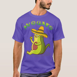 Avogato Cat Avocado Cinco de Mayo Cute Cat Meico G T-shirt