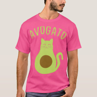 Avogato Funny Avocado Cat Cute Face 2 T-shirt