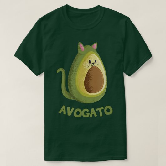 Avogato Funny Avocado Cat Cute Face Graphic T-shirt (Design voorkant)