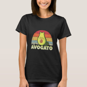 Avogato Retro Kat Avocado Cinco De Mayo T-shirt