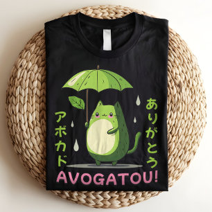 Avogatou Arigato Avocado Pun Schattige Japans Tri-Blend Shirt