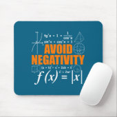 Avoid Negativity Funny Math Mathematician Teacher Muismat (Met muis)