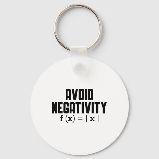 Avoid Negativity Funny Teacher Math Equation Quote Sleutelhanger (Voorkant)