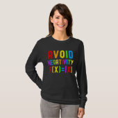 Avoid Negativity Kids Math Math Equation Math Ge T-shirt (Voorkant volledig)
