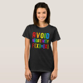 Avoid Negativity   Kids Math Math Equation Math Ge T-shirt (Voorkant volledig)