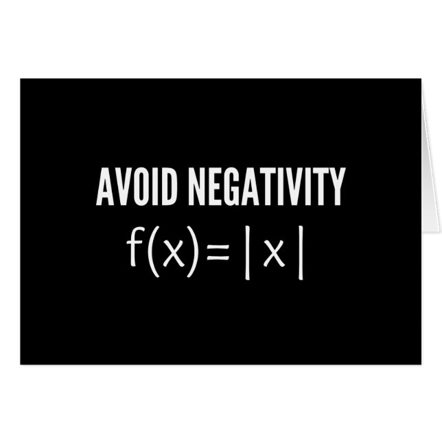 avoid negativity math equation (Voorkant Horizontaal)