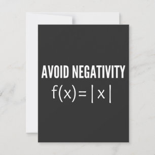 avoid negativity math equation bedankkaart