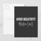 avoid negativity math equation briefkaart (Voorkant / Achterkant)