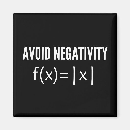 avoid negativity math equation magneet (Voorkant)